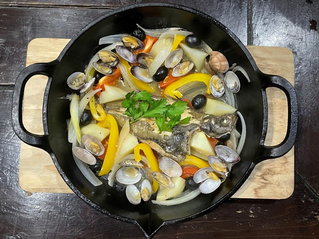 カレイのアクアパッツア