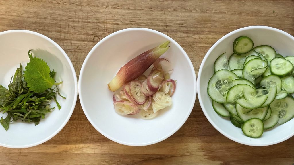 薬味をみじん切り