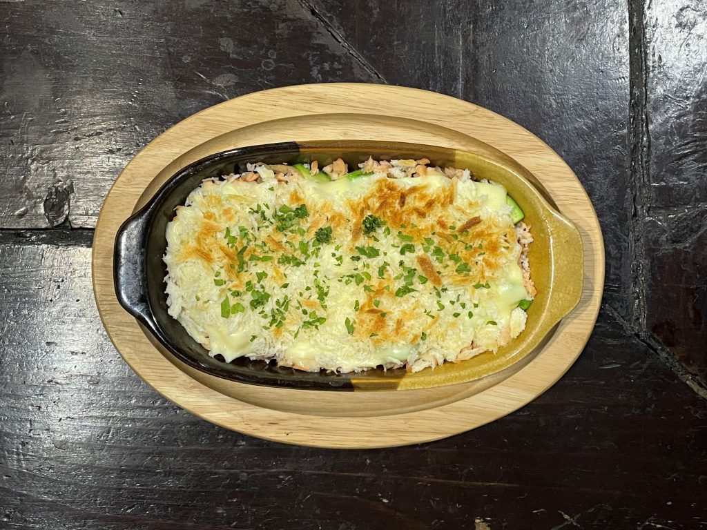 サケとアボカドの豆腐グラタン完成