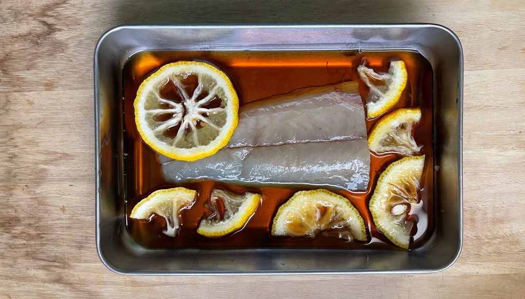 漬けタレにつける