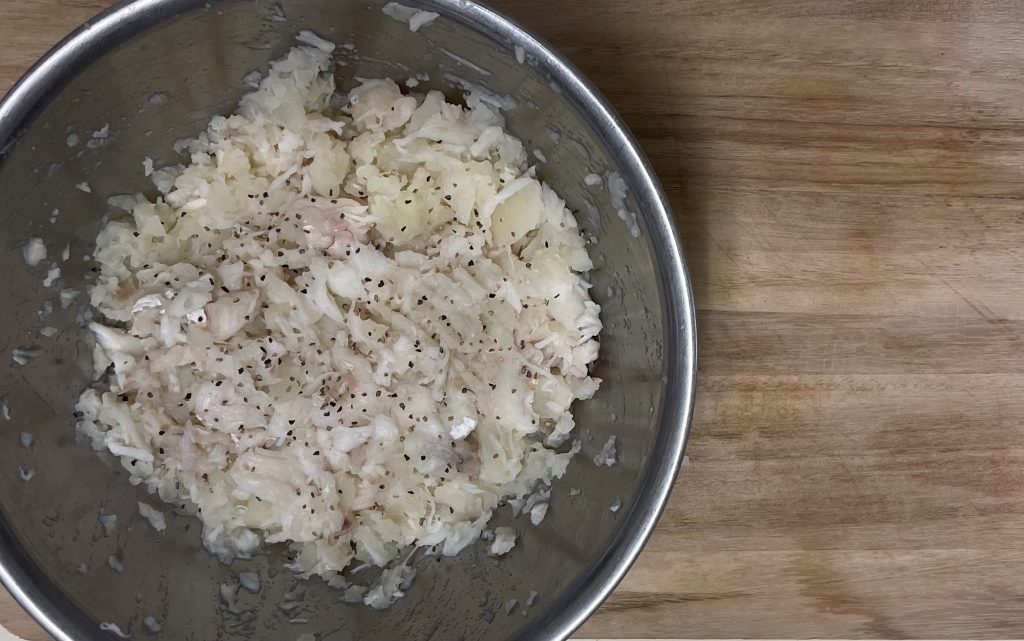 マッシャーで潰す